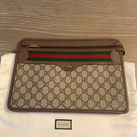 Gucci supreme web Ophidia clutch bag - Picture 1 of 6